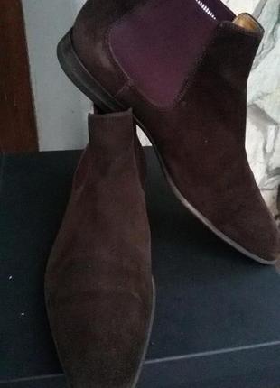Paul smith - замшевые ботинки-челси размер 41 (27 см)7 фото