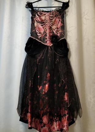 Платье зомби, ведьма, колдунья платье, костюм карнавальный на 11-12 лет