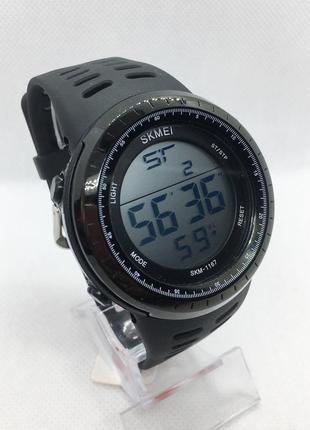 Годинник чоловічий спортивний водостійкий skmei 1167 (скмей), чорний колір ( код: ibw336b )3 фото