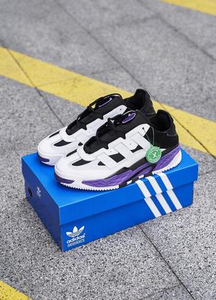Стильні кросівки в стилі adidas niteball violet1 фото