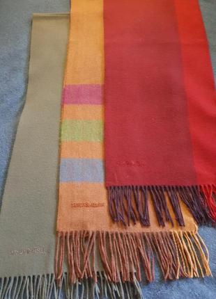 Супер брендовые шарфы "maria kurki" кашемир/шерсть 175 см х 30 см1 фото