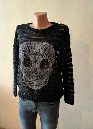 Джемпер с черепом new look knitwear