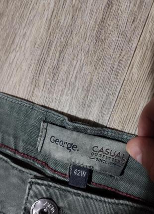 Мужские джинсовые шорты / george / хаки / зелёные бриджи / мужская одежда / чоловічий одяг /2 фото
