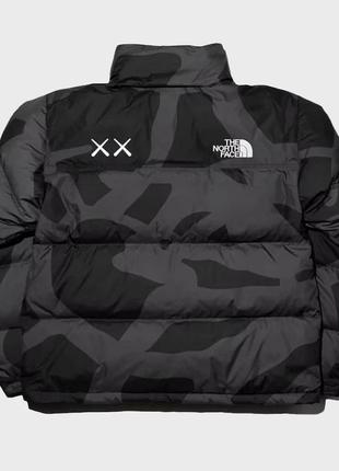 Пуховик the north face x kaws retro4 фото