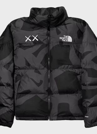 Пуховик the north face x kaws retro3 фото