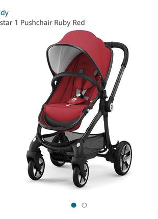 Прогулянкова коляска візок kiddy evostar 1 ruby red