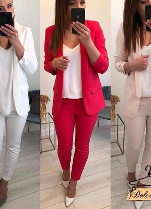 Класичеcский женский костюм (пиджак + брюки) разные цвета, размер с 40 по 60-й1 фото