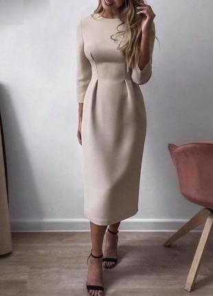 Платье женское нарядное класическое ниже колена 40-60 размер1 фото
