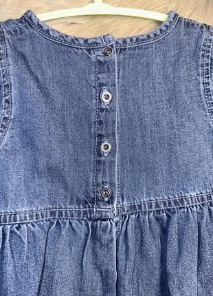 Стильное базовое джинсовое платье с длинным рукавом для девочки 1,5/2р next5 фото