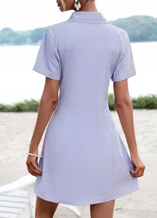 Сукня з короткими рукавами смугаста, 1500+ відгуків, єдиний екземпляр3 фото