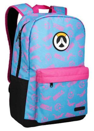 Рюкзак шкільний jinx overwatch d.va splash backpack blue/pink (jinx-9490 pk)