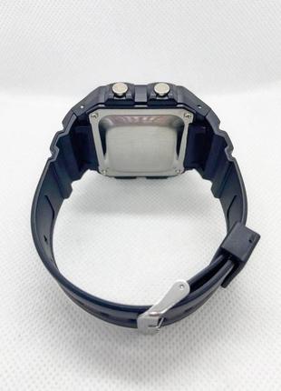Часы наручные спортивные влагостойкие lasika sports w-f117 черные с синим ( код: ibw877bz )5 фото