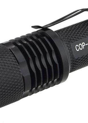 Ліхтар міні ручної кишеньковий акумуляторний bl-525 xpe+cob microusb з zoom зарядної кабель (5389)2 фото