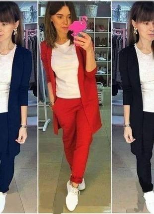 Костюм женский двойка кардиган + штаны 40-70 размера1 фото