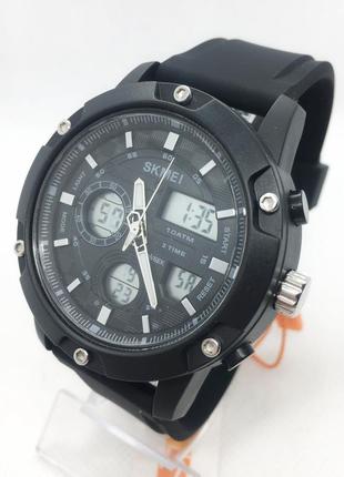 Часы мужские спортивные водостойкие skmei 1757 (скмей) черные ( код: ibw767b )