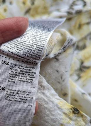 Ніжна коротка сукня в квітковий принт з об'ємними рукавами оверсайз oversized6 фото