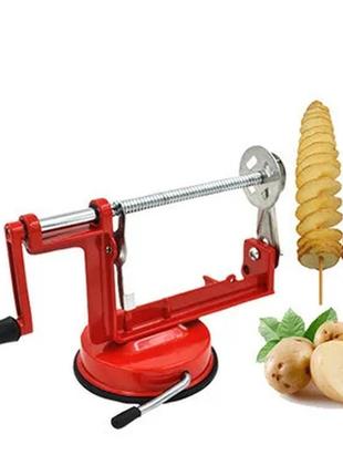 Машинка для різання картоплі спіраллю spiral potato slicer чипси top trends tm-1192 фото