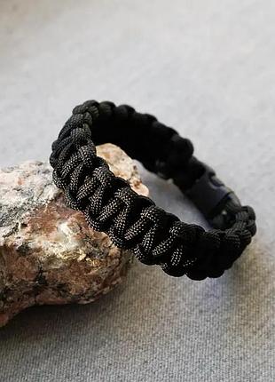Чоловічий браслет із паракорду кобра на пластиковій застібці