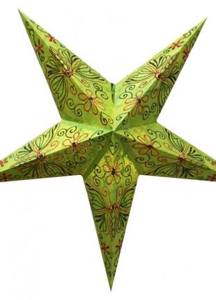 Світильник зірка картонна 5 променів green butterfly embd. bm