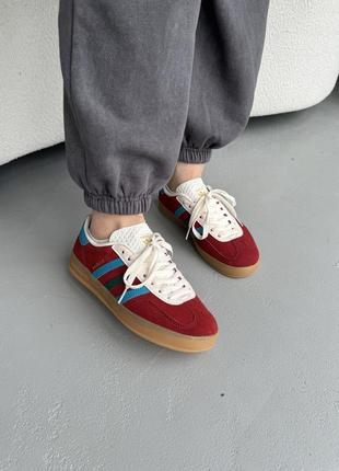 Кроссовки женские adidas gazelle red/blue/white