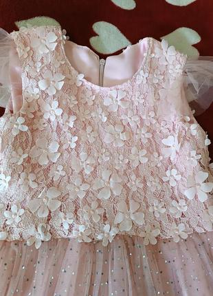 Красивое платье платье на выпускной розовый розовый цвет 122,128,134р3 фото