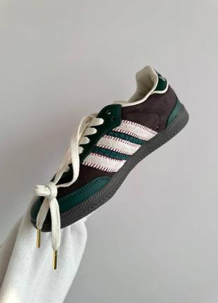 Adidas samba x notitle green / brown premium4 фото