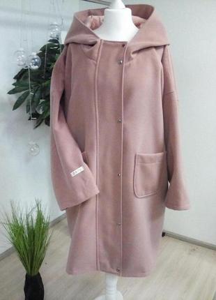 Пальто  женское  кашемировое свободное от 40 по 70 размер2 фото