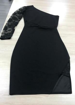 Сукня жіноча один рукав з мереживом розмір 24-702 фото