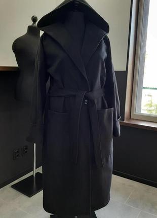 Пальто  женское кашемировое с капюшоном свободного кроя оверсайз от 40 по 70 размер2 фото