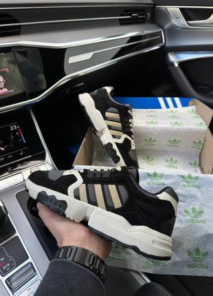 Мужские кроссовки adidas originals zx torsion black sand8 фото