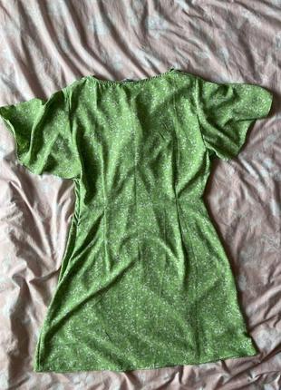 Летнее платье &lt;unk&gt; платье зеленое zara5 фото