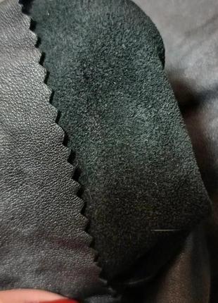 Штаны из натуральной кожи черного цвета udekasi2 фото