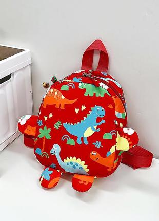 Детский рюкзак lesko a-1025 dinosaur red на одно отделение с ремешком2 фото