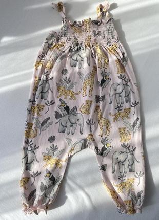 Пакет одежды вещей на 6-9 мес джинсовый сарафан футболка комбинезон