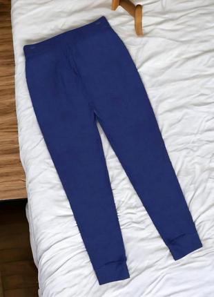 Спортивные штаны "label" синие4 фото