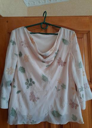 Шифоновая блуза 50-52 размера
