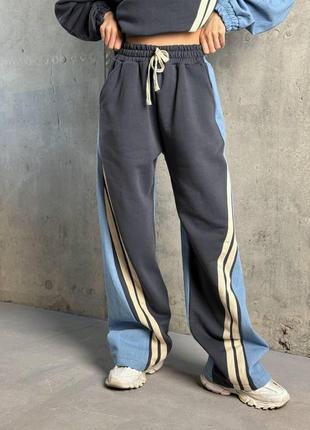 Женский спортивный комби-костюм молодежный джинсовый, повседневный комплект9 фото