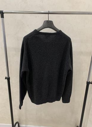 Вовняний вінтажний сірий светр gant джемпер світшот6 фото