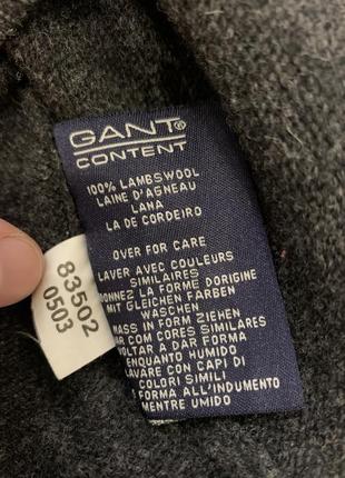 Шерстяной винтажный серый свитер gant джемпер свитшот10 фото