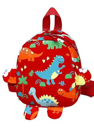 Детский рюкзак lesko a-1025 dinosaur red на одно отделение с ремешком 20шт