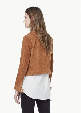 100% кожа роскошная замшевая куртка рубашка кожанка с накладными карманами супер качество2 фото