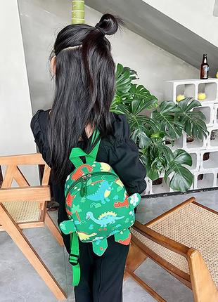 Детский рюкзак lesko a-1025 dinosaur green на одно отделение с ремешком 8шт3 фото