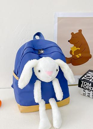 Детский рюкзак lesko a-7757 bunny blue на одно отделение с ремешком 9шт3 фото