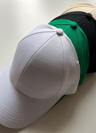 Базова котонова кепка, жіноча однотонна бейсболка6 фото