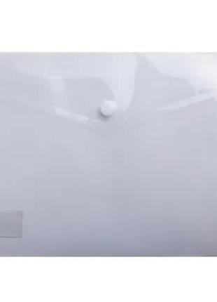 Папка-конверт а5 на кнопці, прозорій1 фото