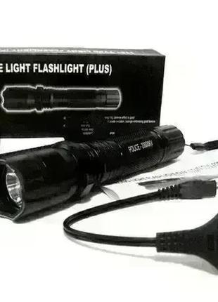 Ліхтарик-відлякувач bailong police bl-1101 2в1 + чохол (з шокером)1 фото