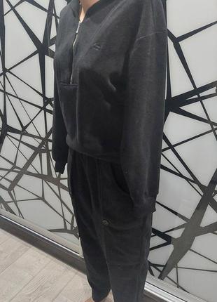 Стильный флисовый костюм черного цвета r.ype, украина 44-487 фото