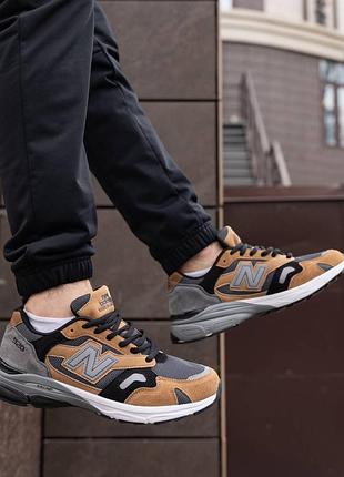 Мужские кроссовки new balance 920 navy beige black5 фото