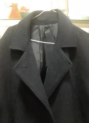 Черное шерстяное пальто куртка батал германия раз.54-562 фото