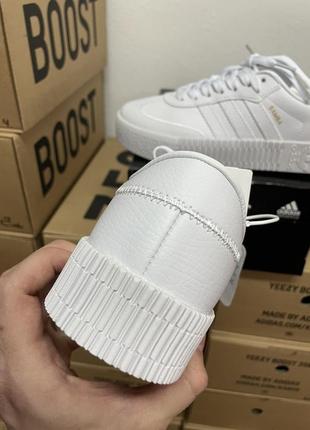 Шикарные женские кроссовки adidas samba rose white белые8 фото